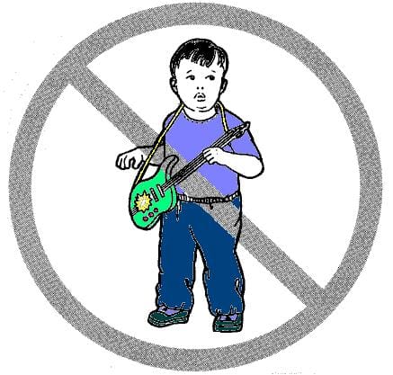 no guitars